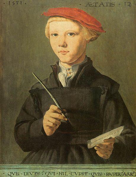 Jan van Scorel Portrait of a young scholar oil painting picture